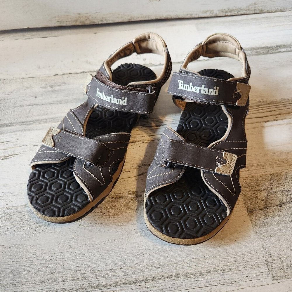 Timberland Sandals Boys Size 5 M Brown ADVENTURE SEEKER 2-STRAP Junior Youth